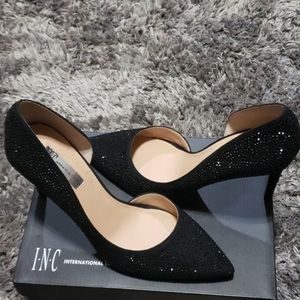 Black rhinestone Heels